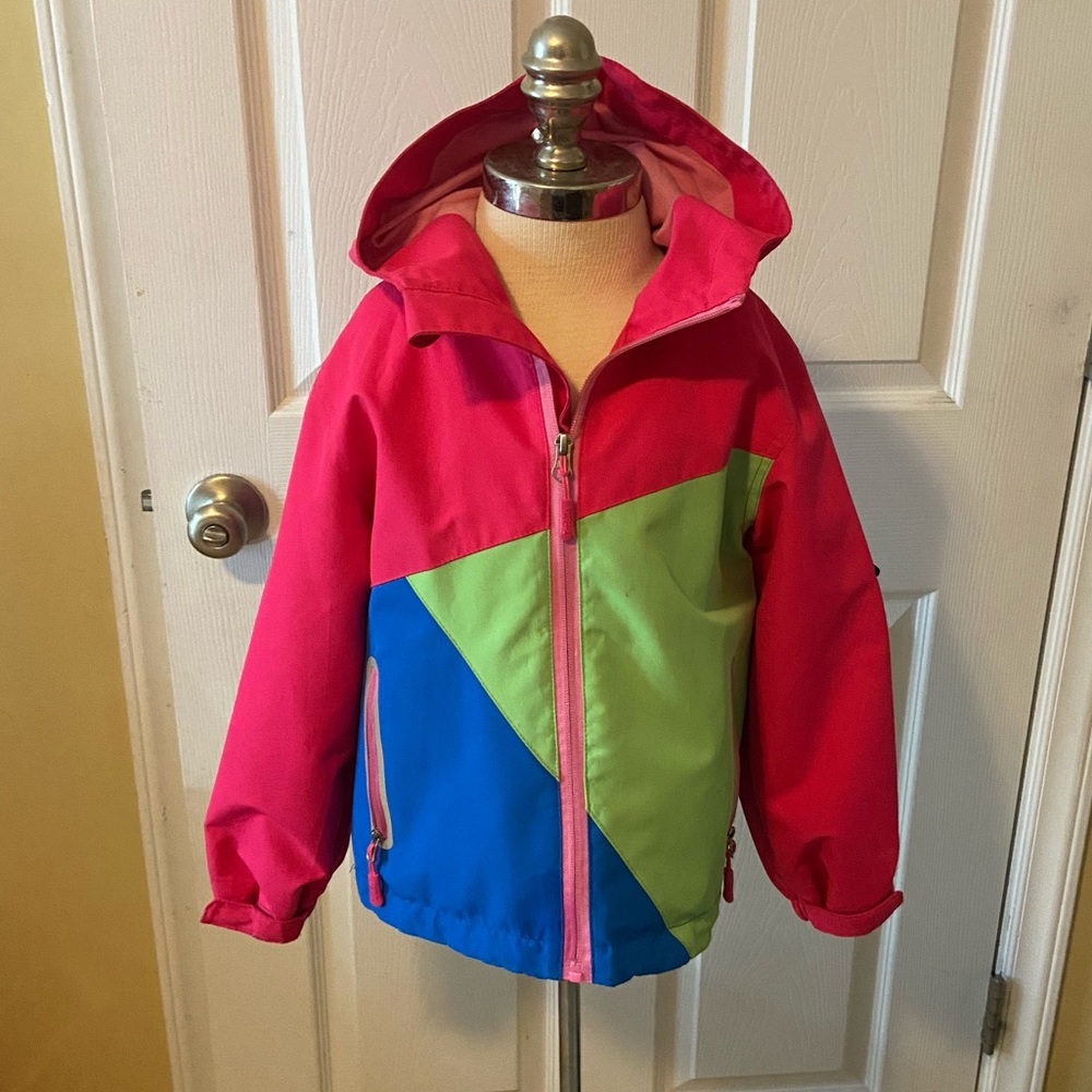 Top& Sky kids girls multicolor raincoat Size small 5/6